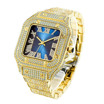 Iced Out Rhinestone Quartz Watch