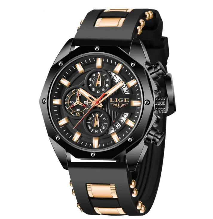 Luxury Silicone Sport Chronograph Watch