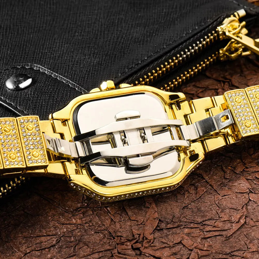 Iced Out Rhinestone Quartz Watch