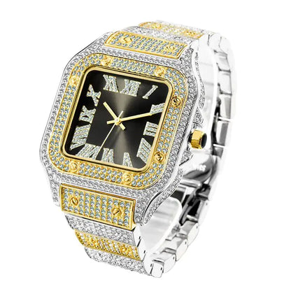 Iced Out Rhinestone Quartz Watch