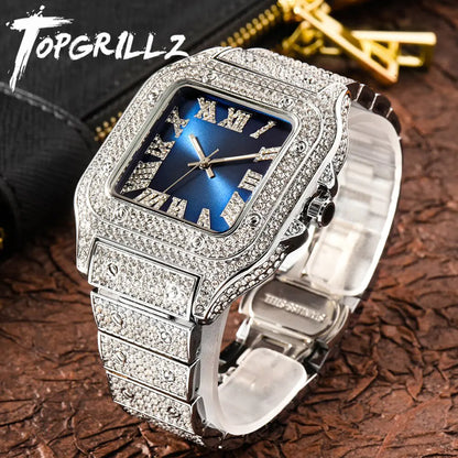 Iced Out Rhinestone Quartz Watch