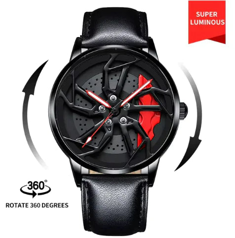 Men 3D Real Wheel Watches