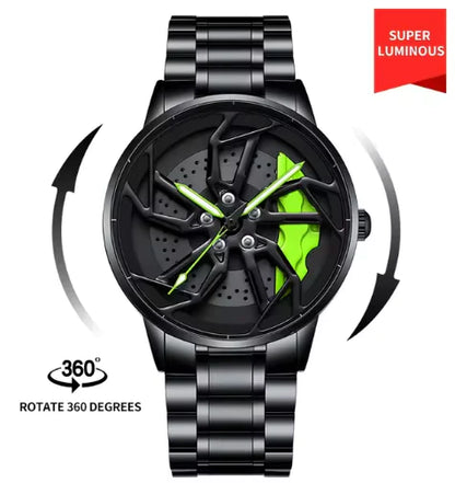 Men 3D Real Wheel Watches